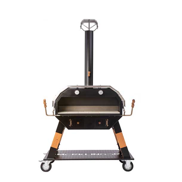 MERKLINGER 1200 Gastronomie Modell mit geöffneter Backkammer vor weißem Hintergrund.
