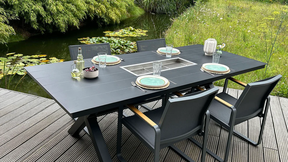 Mesa Dos Grilltisch Aluminium Schwarz