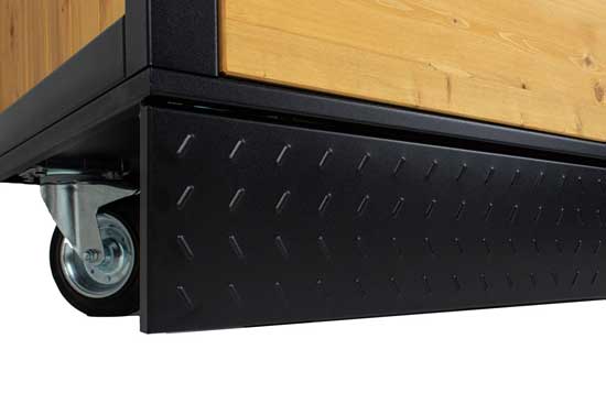 Große Schublade mit Pinsel und Reinigungszubehör im 6-Schubladen-Modul. LOTTI 