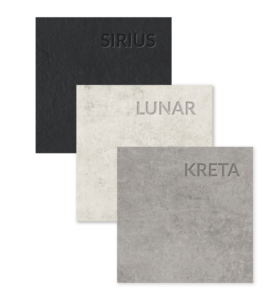 Dekton Farbvarianten: Sirius, Lunar, Kreta