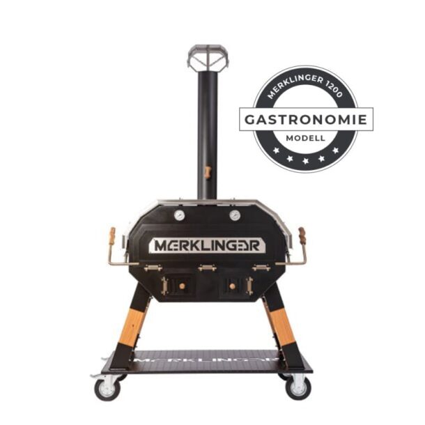 MERKLINGER 1200 Gastronomie Modell mit Emblem ‚Gastronomie Modell‘ vor weißem Hintergrund.